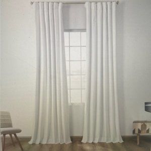 NWT - 100% Cotton White Blackout Curtains - 50 x 84